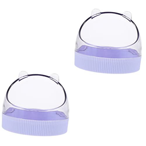 POPETPOP 2Pcs Feeder Versorgung Wasser Hasen Tiere Hamster Cartoon Hängende Schalen Schale Lila Guinea Futter Rennmaus Frettchen Zubehör Transparente Igelschale Acryl Lavendel von POPETPOP