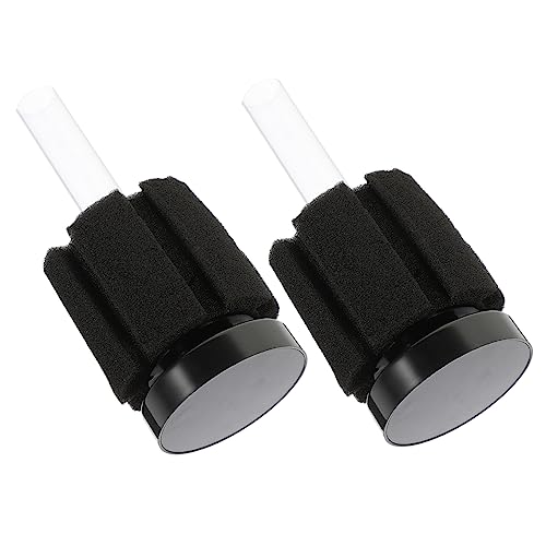 POPETPOP 2St Filter für Fischbecken Aquarium prüfen Pumpe Brunnen Tank wasserreiniger hauswasserfilter Sponge Filter su arıtma cihazı herausnehmbarer Schwammfilter Aquarienfilter Abs Black von POPETPOP