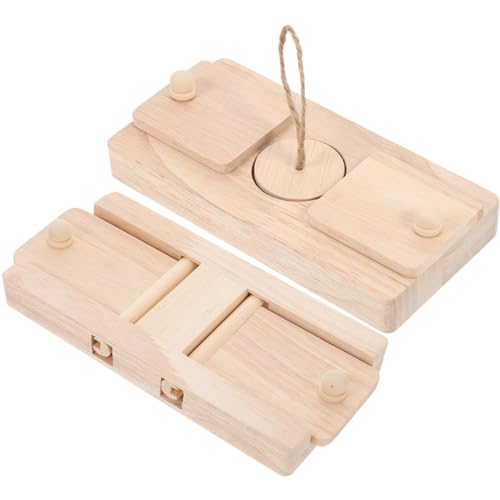 POPETPOP Kompakte Futtersuche Spielzeug Set Für Chinchillas Hamster Holz Leckerli Verstecken Spielzeug Übung Mental von POPETPOP