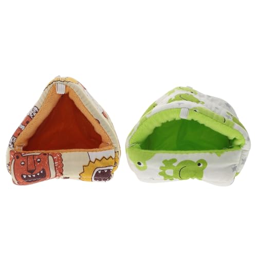 POPETPOP 2St Hamsternest hamsterzubehör Hamster zubehör nagerhaus Hamsterhöhle Hamster Schlafkorb Käfige Hängematte Kaninchenhaus Kleines Chinchillahaus dekorative Hamsterhütte Kristallsamt von POPETPOP