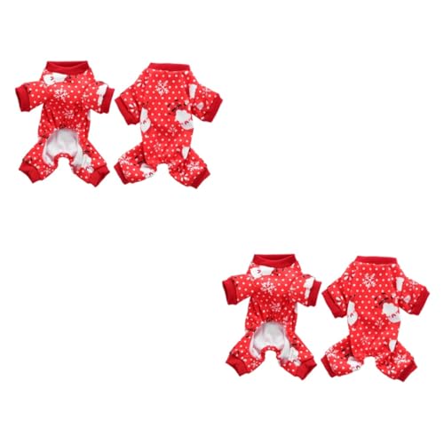 POPETPOP 2St kleine Hunde-Outfits Hundekleidung Kostüme für ädchen Kapuzenpullover für Jungen ädchen Mantel Pyjama Kleider Party-Hundetuch Haustier-Partykostü Halloween einstellen rot von POPETPOP