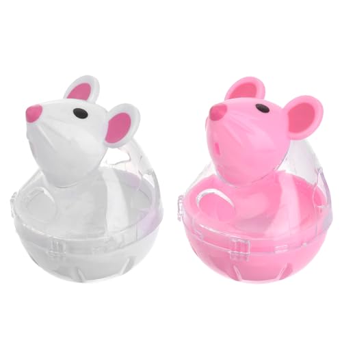 POPETPOP Automatischer Katzenfutter-Puzzle 2 Stück Rot/weiße Mäuse Spielzeug für Futtermittel für Haustiere POPETPOP Automatischer Katzenfutter-Puzzle 2 Stück Rot/weiße Mäuse Spielzeug für Futtermittel für Haustiere von POPETPOP