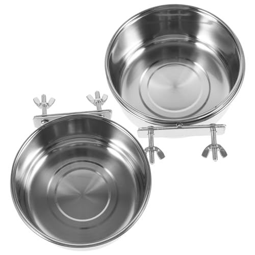 POPETPOP Legierung Vogel Feeder Papagei Lebensmittel Container Edelstahl Fütterung Tasse Für Käfig von POPETPOP