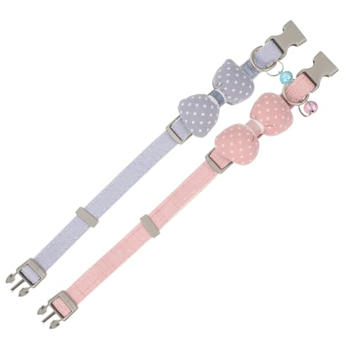 POPETPOP 2 Stück Haustier-katzenhalsband Mit Schleife Und Glocke Kariertes Muster Verstellbare Haustier-Halskette Katzenhalsband Glocken Schleife Für Entzückende Haustiere POPETPOP 2 Stück Haustier-katzenhalsband Mit Schleife Und Glocke Kariertes Muster Verstellbare Haustier-Halskette Katzenhalsband Glocken Schleife Für Entzückende Haustiere von POPETPOP