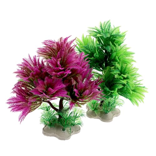 POPETPOP 2Stücke Künstliche Aquarienpflanzen Wasserpflanzen für Aquarien Langlebige Kunststoff Dekoration für Verbessert Fischlebensraum POPETPOP 2Stücke Künstliche Aquarienpflanzen Wasserpflanzen für Aquarien Langlebige Kunststoff Dekoration für Verbessert Fischlebensraum von POPETPOP
