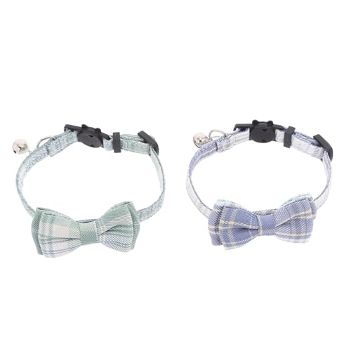 POPETPOP 2er-Pack Katzenhalsband Mit Schleife Abnehmbare Glocke Festliche Weihnachtsfliege Fliege Mit Diamantspitze Breakaway-fliegen Kleines Sicherheitshalsband Für Welpen Stoff POPETPOP 2er-Pack Katzenhalsband Mit Schleife Abnehmbare Glocke Festliche Weihnachtsfliege Fliege Mit Diamantspitze Breakaway-fliegen Kleines Sicherheitshalsband Für Welpen Stoff von POPETPOP