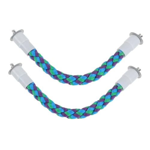 POPETPOP 2pcs Papageienkletterseil Baumwollseil Vogel Kaut Spielzeug Leichtes Vogelkäfig -seilstange Für Alle Größen Von Papageien Innen- Und Außengebrauch von POPETPOP