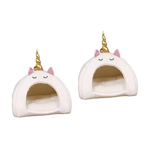 POPETPOP 2st Ausgestopfter Hamster Pompones De Porristas Welpenspielzeug Hündchenspielzeug Zubehör Für Meerschweinchenkäfige Welpenkäfig Plüschmatratze Rattenstreu Weiß Kleiner Hamster Hase von POPETPOP