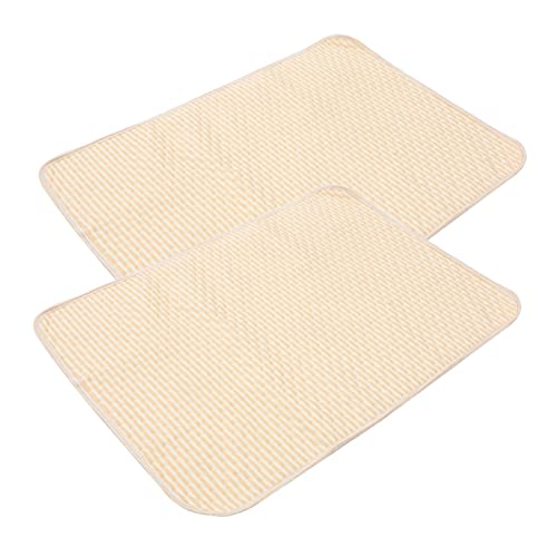 POPETPOP Haustier-PIPI-Pads Für Hunde 2er-Pack Waschbare Trainingsmatten Starke Knitterfestigkeit rutschfest Auslaufsicher Katzenurin-Matte 50 X 70 cm Gestreift von POPETPOP