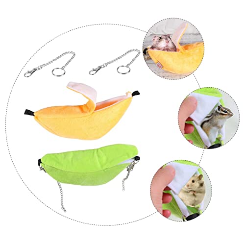 POPETPOP 2stücke Hamster-hängematte Aus Geeignet Für Kleine Tiere Atmungsaktiv Für Chinchillas Ratten Und Andere Haustiere Mit Süßem Bananendesign Perfekter Schlafplatz Für von POPETPOP