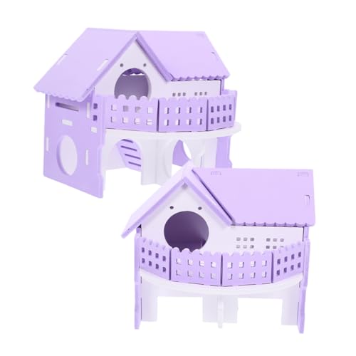 POPETPOP 2 Stücke Hamster Haus Hideout Doppel Schicht Hamstervilla aus PVC Haustiersicher für Hamster und Ratten Kleiner Rattenkäfig Versteck POPETPOP 2 Stücke Hamster Haus Hideout Doppel Schicht Hamstervilla aus PVC Haustiersicher für Hamster und Ratten Kleiner Rattenkäfig Versteck von POPETPOP
