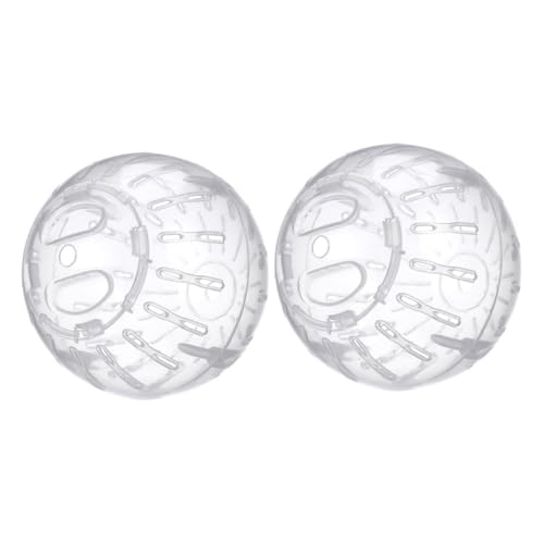 POPETPOP 2st Hamster-Spielzeug Kleines Hamsterrad Chinchilla-Kugel Meerschweinchen Rad Tankzubehör Laufendes Hamsterrad Kleines Haustierrad Eidechsenballspielzeug Transparent Plastik von POPETPOP