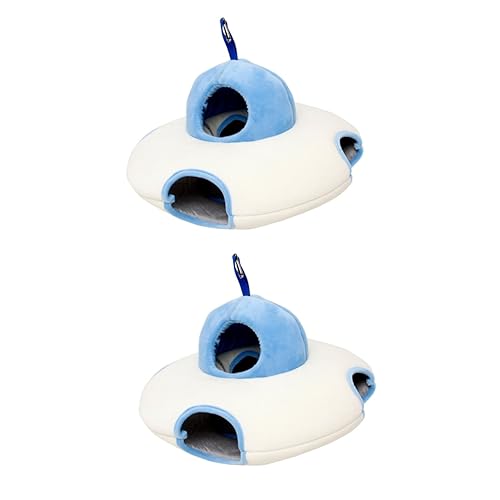 POPETPOP 2st Haustier Hamsternest Meerschweinchen Winter Warmes Hausversteck Meerschweinchenbett Warmes Kleines Hamsternest Rattennest Diamantvlies Mehrschichtig Haustierhaus von POPETPOP