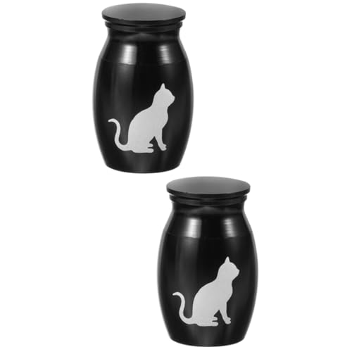 POPETPOP 2stücke Haustier Urne Für Aufbewahrung Von Tierasche Tragbare Erinnerungsurne Für Hunde Und Katzen Cremation Urn Für Haustierbestattung Schwarzes Design POPETPOP 2stücke Haustier Urne Für Aufbewahrung Von Tierasche Tragbare Erinnerungsurne Für Hunde Und Katzen Cremation Urn Für Haustierbestattung Schwarzes Design von POPETPOP