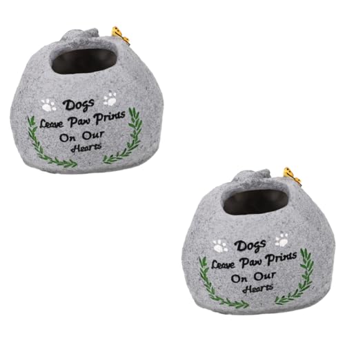 POPETPOP 2stücke Hundegedenkstein Mit Blumentopf Aus Resin Für Außenbereich Hundememorial Für Garten Und Grab Handbemalt Wetterfest Zur Erinnerung An Geliebte Haustiere POPETPOP 2stücke Hundegedenkstein Mit Blumentopf Aus Resin Für Außenbereich Hundememorial Für Garten Und Grab Handbemalt Wetterfest Zur Erinnerung An Geliebte Haustiere von POPETPOP