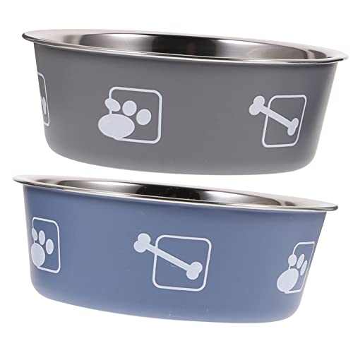 POPETPOP 2st Haustiernapf Aus Edelstahl Futternäpfe Für Haustiere Hundefuttermatte Futternäpfe Für Welpen Hundematte Hundekäfig Wassernapf Katzenfutter Hundespielzeug Rostfreier Stahl von POPETPOP
