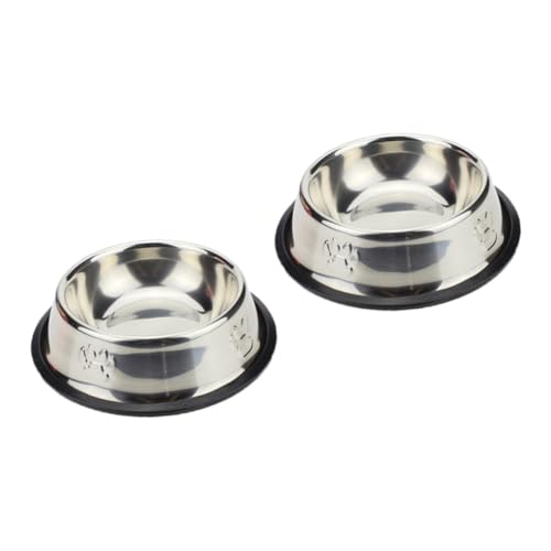 POPETPOP 2stücke Edelstahl-Hunde Und Katzenfutter Und Wassernapf rutschfeste Unterlage Geruchlos Für Haustiere Geeignet Langlebig Und Robust Für Hunde Und Katzen POPETPOP 2stücke Edelstahl-Hunde Und Katzenfutter Und Wassernapf rutschfeste Unterlage Geruchlos Für Haustiere Geeignet Langlebig Und Robust Für Hunde Und Katzen von POPETPOP