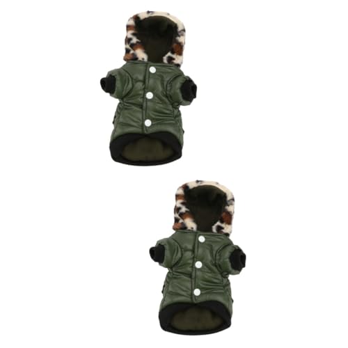 POPETPOP 2st Hundevlies Hundejacke Hunde-Outfits Hundeweste Hunde-Hoodie Haustier-Overall Welpen-Hoodie Hundemäntel Hündchen Kleidung von POPETPOP