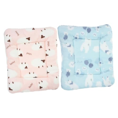 POPETPOP 2 Stücke Weiches Bett für Hasen Meerschweinchen Bett Matte Plüsch Haustier Pad Matte Warme Isolierte Tier Bettwäsche Haustier Liefert von POPETPOP