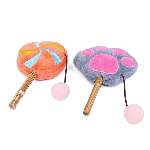 POPETPOP Katzenspielzeug in Form Eines Lollipops Katzen-Flanell-pad Für Spaß Beim Schleifen von POPETPOP