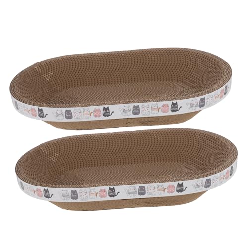 POPETPOP Ergonomisches Ovales Katzenkratzbrett Bett Multifunktions-kratzbrett Für Kätzchen Dekorativ Leicht Zu Reinigen POPETPOP Ergonomisches Ovales Katzenkratzbrett Bett Multifunktions-kratzbrett Für Kätzchen Dekorativ Leicht Zu Reinigen von POPETPOP