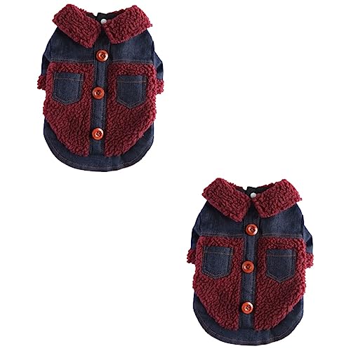 POPETPOP 2st Kleidung Für Haustiere Welpe Hund Kältefestes Kostü Hundemäntel Für Mittelgroße Hunde Winterliches Hundeoutfit Hundemäntel Für Große Hunde Jeansjacken Gitter Polyester Pyjama POPETPOP 2st Kleidung Für Haustiere Welpe Hund Kältefestes Kostü Hundemäntel Für Mittelgroße Hunde Winterliches Hundeoutfit Hundemäntel Für Große Hunde Jeansjacken Gitter Polyester Pyjama von POPETPOP