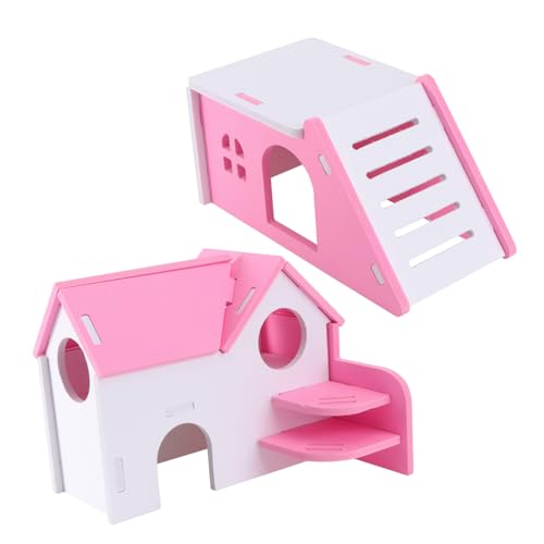 POPETPOP 2st PVC Hamsterhaus Käfige Heizkissen Für Haustiere Transportbox Für Haustiere Kaninchen Wachtel Verschachtelung Futterspender Einstreu Hängematte Rosa Hölzern POPETPOP 2st PVC Hamsterhaus Käfige Heizkissen Für Haustiere Transportbox Für Haustiere Kaninchen Wachtel Verschachtelung Futterspender Einstreu Hängematte Rosa Hölzern von POPETPOP