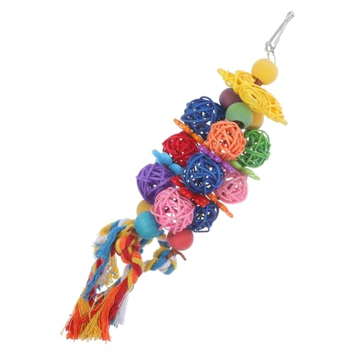 POPETPOP 2stücke Bunter Papageien Kauspielzeug Rattan Interaktives Spielzeug Für Vögel Kletter Und Kauverhalten Für Papageien Und Sittiche Farbe Zufällig POPETPOP 2stücke Bunter Papageien Kauspielzeug Rattan Interaktives Spielzeug Für Vögel Kletter Und Kauverhalten Für Papageien Und Sittiche Farbe Zufällig von POPETPOP