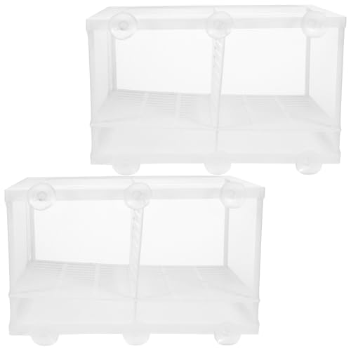 POPETPOP 2stücke Aquarium Fisch Zuchtbox Isolierter Brutbehälter Nylon Net Fischbrutkasten Für Aquariumfische Trennung Schutz von POPETPOP