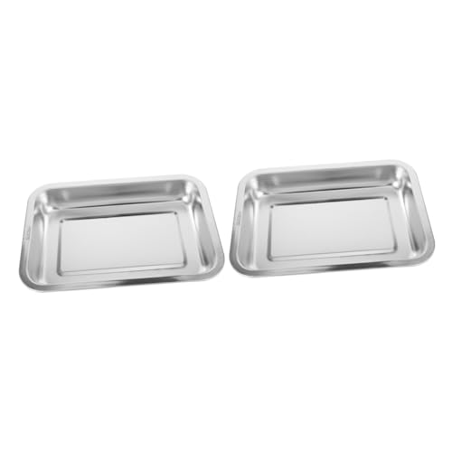 POPETPOP 2stücke Stainless Steel Katzentoilette Großes Offenes Design Aus Rostfreiem Geruchsneutral Und Leicht Zu Reinigen Für Katzen Und Kleine Tiere von POPETPOP