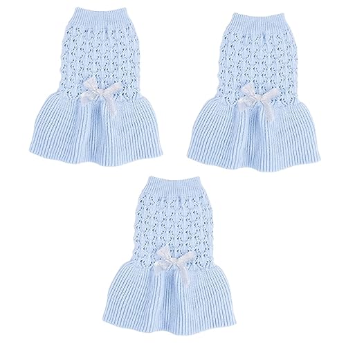 POPETPOP 3 STK Frühlingspullover Pulloverkleid Für Haustiere Welpenkleid Aus Wolle Katze Kleid Kleidung Der Hund von POPETPOP