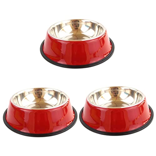 POPETPOP 3 Stück Kippsicherer 18 cm Edelstahl-futternapf Für Haustiere Hunde Futternapf Für Katzen Und Hunde von POPETPOP