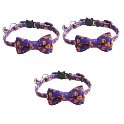 POPETPOP 3 Stück Bequemes Halloween-katzenhalsband Mit Kürbisgeist-Thema Hundehalsband Zugseil Katzenhalsband Für Haustiermode von POPETPOP