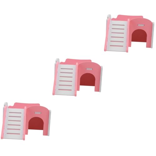 POPETPOP Hamsterhaus 3 Stück Haustier-Kletterzimmer Meerschweinchen Kauspielzeug Holzspielzeug Hamster-Leiter Chinchilla-Kletterplattform Hamster-Spielnest Spielzeug Hamsterspielzeug von POPETPOP