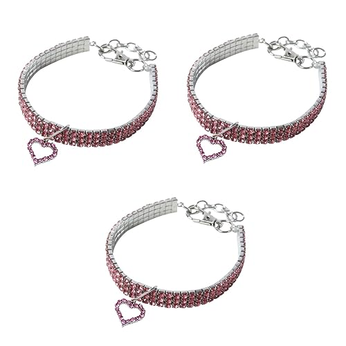 POPETPOP 3 STK Haustierhalsband Mit Strass Halskette Mit Katzenanhänger Grundhalsband Für Hunde Kätzchenhalsbänder Für Jungen Diamant-hundehalsbänder Für Kleine Hunde Krawatte Kristall POPETPOP 3 STK Haustierhalsband Mit Strass Halskette Mit Katzenanhänger Grundhalsband Für Hunde Kätzchenhalsbänder Für Jungen Diamant-hundehalsbänder Für Kleine Hunde Krawatte Kristall von POPETPOP