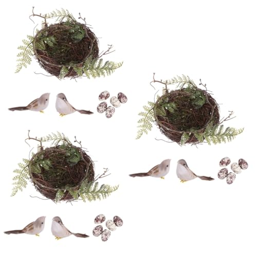 POPETPOP 3sätze Handgefertigtes Vogelhaus Aus Rattan Dekoratives Vogel-Nest Für Hochzeiten Und Fotoshootings Inklusive Nest Vögel Und Eiern Für Innen Und Außenbereich POPETPOP 3sätze Handgefertigtes Vogelhaus Aus Rattan Dekoratives Vogel-Nest Für Hochzeiten Und Fotoshootings Inklusive Nest Vögel Und Eiern Für Innen Und Außenbereich von POPETPOP