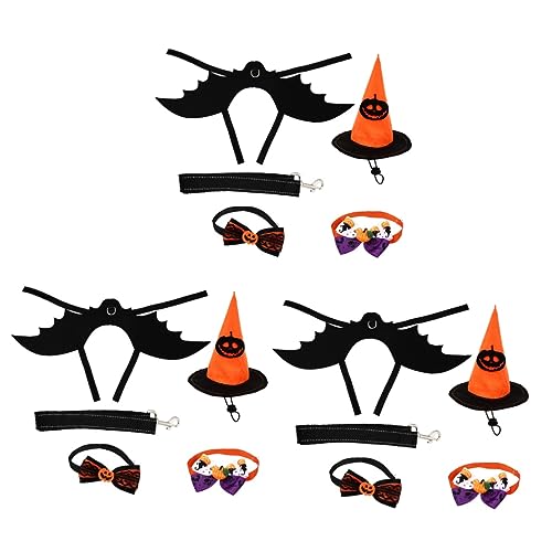 POPETPOP 3 Sets Haustier Lustig Verkleiden Welpenhut Halsband Für Kleine Hunde Welpenset Lustige Hundekleidung Haustier Fledermausflügel Hund Halloween-Kostüme Halsschmuck Für Haustier POPETPOP 3 Sets Haustier Lustig Verkleiden Welpenhut Halsband Für Kleine Hunde Welpenset Lustige Hundekleidung Haustier Fledermausflügel Hund Halloween-Kostüme Halsschmuck Für Haustier von POPETPOP