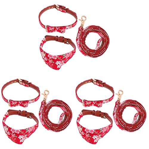 POPETPOP 3 Sets Hunde-doppelset Haustierhalsband Und Handtuch Einstellbare Größe Pu-Material Hundezubehör Für Die Leine POPETPOP 3 Sets Hunde-doppelset Haustierhalsband Und Handtuch Einstellbare Größe Pu-Material Hundezubehör Für Die Leine von POPETPOP