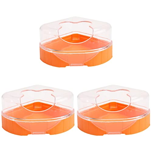 POPETPOP 3 STK Hamster Badezimmer Toilette Sand Für Die Hamstertoilette Hamster Badehaus Hamster-Toilette Hamster Badezimmer Töpfchen Hamster Töpfchen Hamsternest Geschirr Haustier Plastik von POPETPOP