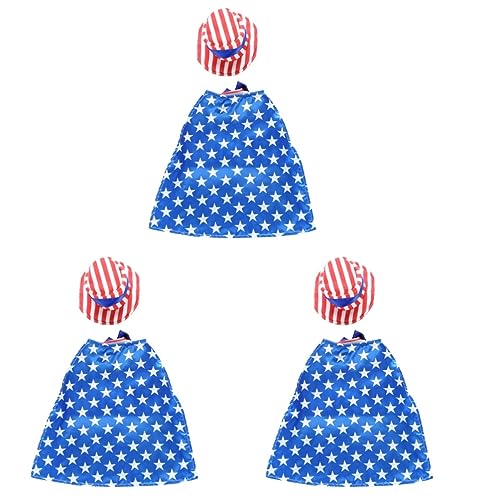 POPETPOP 3-teiliges Hundekostüm Mit Usa-Flagge Für Den Unabhängigkeitstag Oder Memorial Day. Leichtes Und Bequemes Hundekleid Mit Hutgröße von POPETPOP