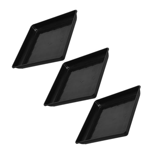 POPETPOP 3stücke Pflanzuntersetzer Aus Kunststoff Rechteckige Blumentopf-Trays Schwerlastfähige Abtropfschalen Für Innen Und Außenpflanzen Zum Auffangen Von Wasser Und Vermeidung Von von POPETPOP