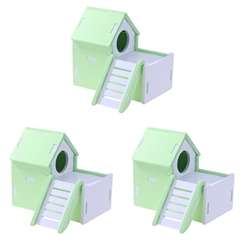 POPETPOP 3 Stücke Geräumige Hamster Versteck Leiter Holz Nesting Hause für Haustiere Keine Farbe von POPETPOP