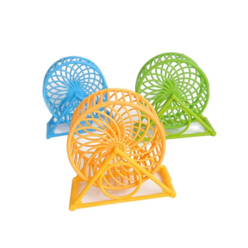 POPETPOP 3 Stück Hamster spielt Rad Hamster hamsterspielzeug Laufrad für Hamster kleintierspielzeug Hamsterreihe sprechen Zubehör Hamsterrad Haustierrad von POPETPOP