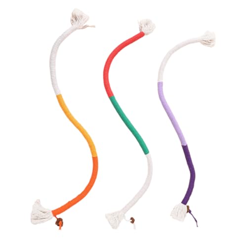 POPETPOP 3 Stück Handgemachtes Kauspielzeug Für Haustiere Zur Zahnreinigung, Selbstspielendes Baumwollseil Für Katzen Mit Silvervine-Frucht POPETPOP 3 Stück Handgemachtes Kauspielzeug Für Haustiere Zur Zahnreinigung, Selbstspielendes Baumwollseil Für Katzen Mit Silvervine-Frucht von POPETPOP