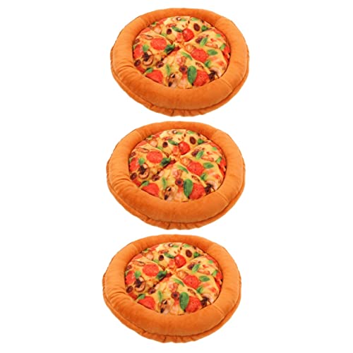 POPETPOP 3st Katzennest Pizza-haustierbett Gemütliches Futter Für Hunde Und Katzen Haustierliege Plüsch-katzenbettmatte Pizza-haustiermatte Weiche Plüsch-katzenmatte Tuch Winter Hundebett von POPETPOP