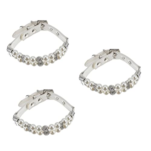 POPETPOP 3st Hund Perlenhalsband Führt Halskette Für Aus Katzenperlen Sanftes Für Hunde Sanfter Kragen Für Lederleine Weiß Schmücken Kleine Und Mittelgroße Hunde Pu POPETPOP 3st Hund Perlenhalsband Führt Halskette Für Aus Katzenperlen Sanftes Für Hunde Sanfter Kragen Für Lederleine Weiß Schmücken Kleine Und Mittelgroße Hunde Pu von POPETPOP
