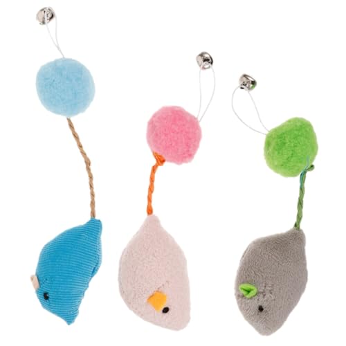 POPETPOP 3er-Pack Plüsch-mausspielzeug Für Katzen Interaktives Kau- Und Spielmäuse-Glocken-aktivitätsspielzeug Für Den Innenbereich POPETPOP 3er-Pack Plüsch-mausspielzeug Für Katzen Interaktives Kau- Und Spielmäuse-Glocken-aktivitätsspielzeug Für Den Innenbereich von POPETPOP