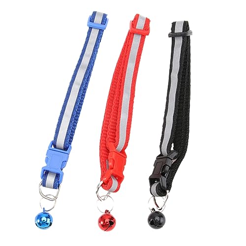 POPETPOP Verstellbares Haustierhalsband Hundehalsband 3 Stück Reflektierendes Haustierhalsband Verstellbares Hundehalsband Leuchtendes Hundehalsband Reflektierend Die Glocke Hundehalsband POPETPOP Verstellbares Haustierhalsband Hundehalsband 3 Stück Reflektierendes Haustierhalsband Verstellbares Hundehalsband Leuchtendes Hundehalsband Reflektierend Die Glocke Hundehalsband von POPETPOP