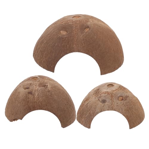 POPETPOP Reptilienversteck 3er-Pack Dekorative Höhle Aus Kokosnussschale Für Terrarien Für Eidechsen Geckos Und Schlangen POPETPOP Reptilienversteck 3er-Pack Dekorative Höhle Aus Kokosnussschale Für Terrarien Für Eidechsen Geckos Und Schlangen von POPETPOP