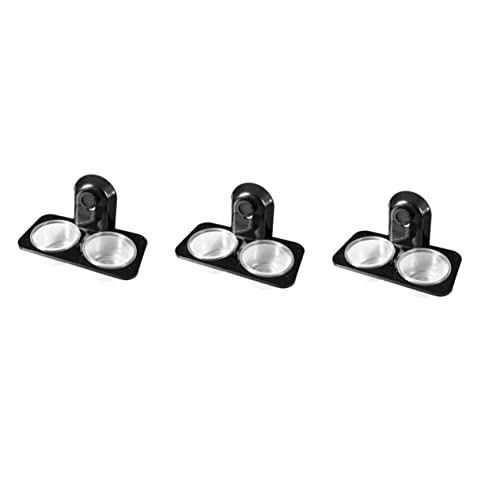 POPETPOP 3 Stücke Glas Schüssel Feeder Für Reptilien Pet Reptile Feeder Lebensmittel Wasser Schüssel Für Reptilien Schwarz von POPETPOP